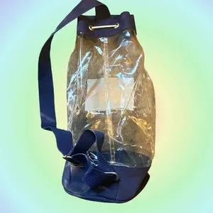 Vintage 90s Blue Tommy Hilfiger Flag Clear Drawstring Backpack / Beach Bag m_6425d0183b982aaa0a894161.jpg main image 4